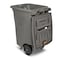 Toter 64 Gal. Graystone Document Trash Can with Wheels and Key Lid Lock CDC64 - alternate 6
